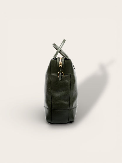 The 929 Signature Zip Briefcase — Hand-Cut Full-Grain Leather Daily Commuter